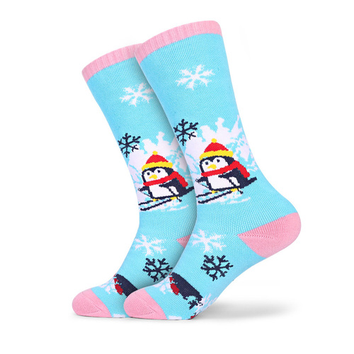 Children's ski socks with towel bottoms, thickened sweat-absorbent winter outdoor sports long thermal socks, Amazon cross-border supply