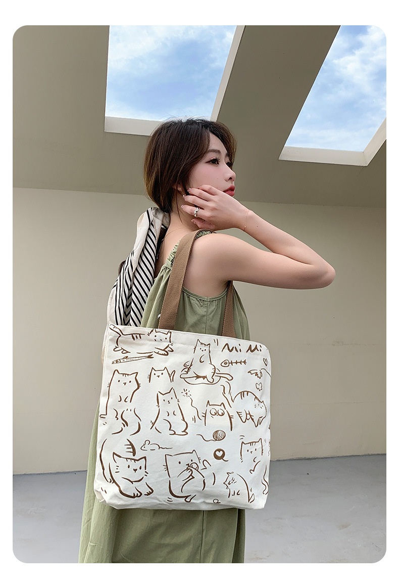 Women's Fashion Animal Canvas Shopping Bags display picture 4