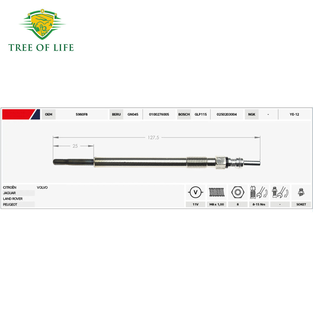 1354289 1311322 0100276005 Suitable for Land Rover Glow Plug