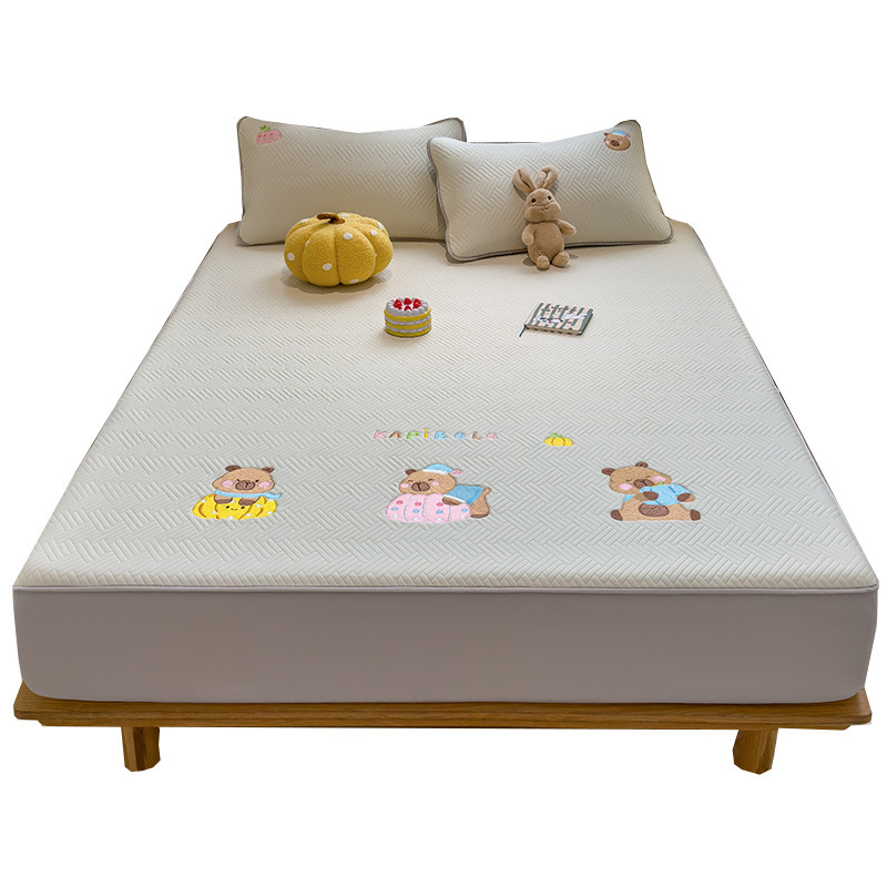 Camas Kasasa2025 nuevas cubiertas de cama universales de cuatro estaciones de una sola pieza Simmons cubierta protectora de colchón polvo cubierta de cama de algodón intercalado grueso