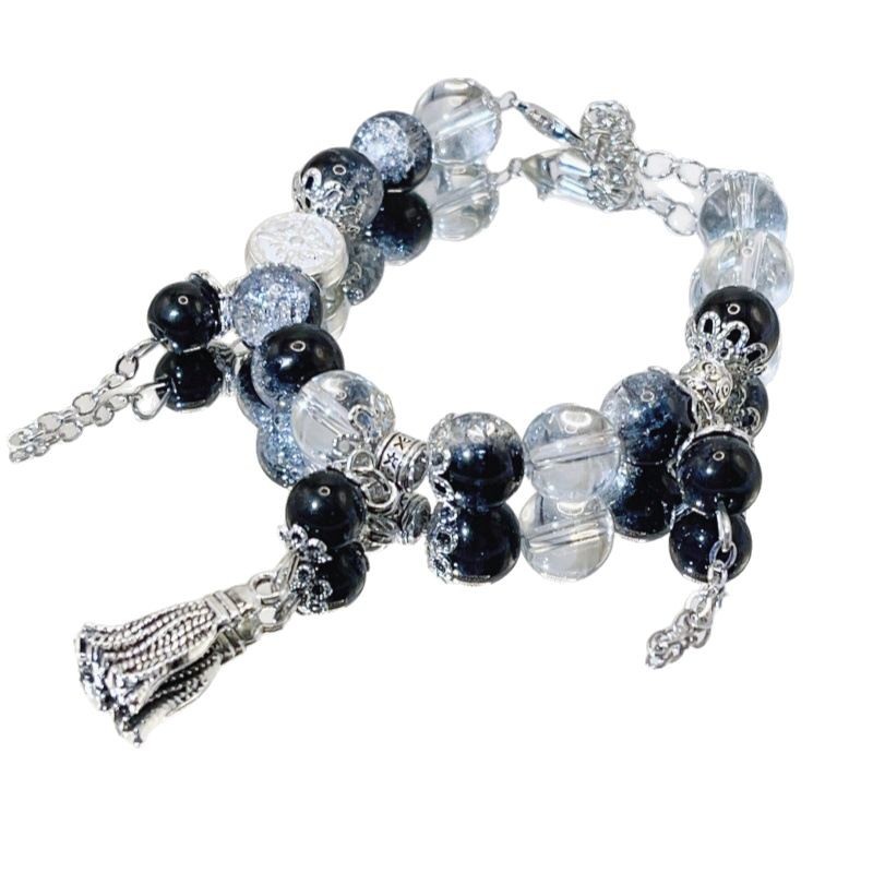 Tomb Raiders Notes Black Blind Man Anime Bracelet New Chinese Style_voghion.com