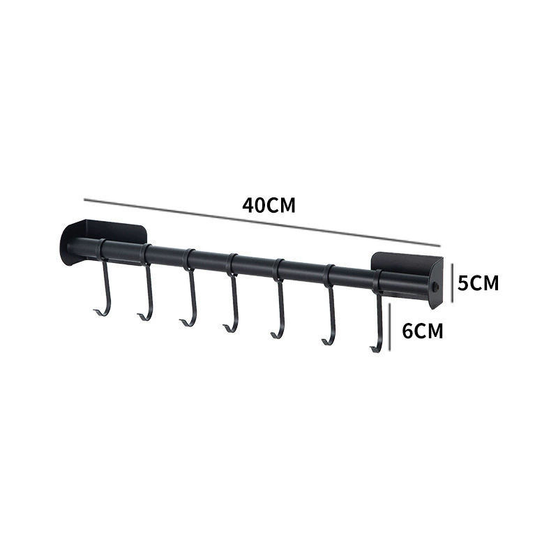 Kitchen hook rod rack free punching soup spoon pot, shovel hanging shelf wall -mounted kitchen 具
