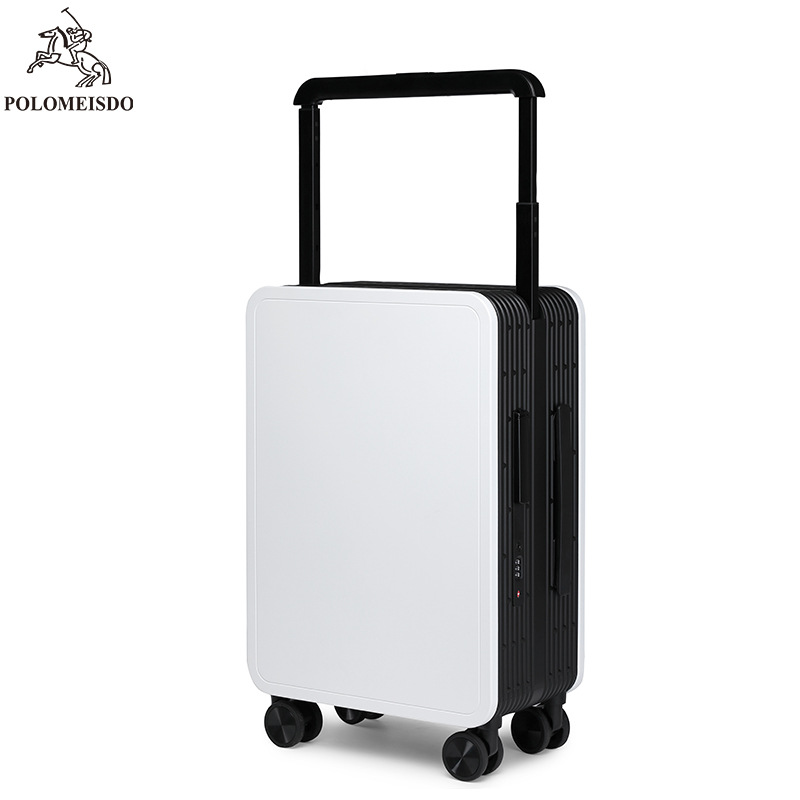 Vali nhựa PC 20 inch chống trầy, tay kéo rộng trung tâm, chống nước, thiết kế tối giản — Phối đôi đen trắng, Màu đen, Màu tím nhạt, Màu phối đôi đen đỏ