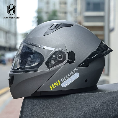 Motosiklet kaskı (dəbilqə) – Safety Helmet - f888-matte-metallic-gray-white-film-m