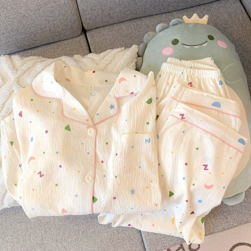 Пижамный комплект с длинным рукавом (Hello Kitty), хлопок, японский стиль, размеры M–XXL