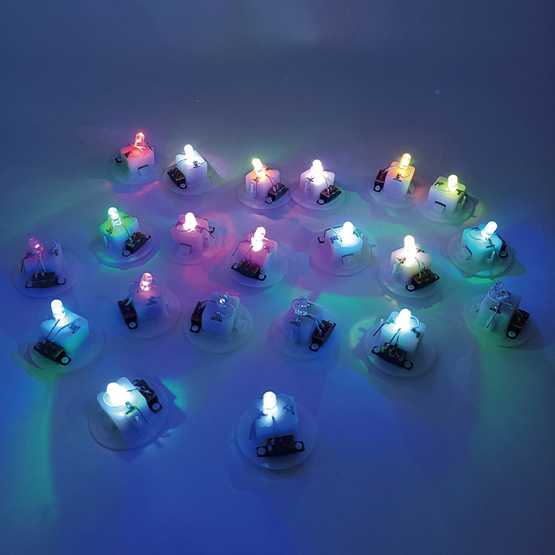 纽扣电池盒开关2*AG13/LR44LED闪光亮灯玩具电子元件配件跨境厂家