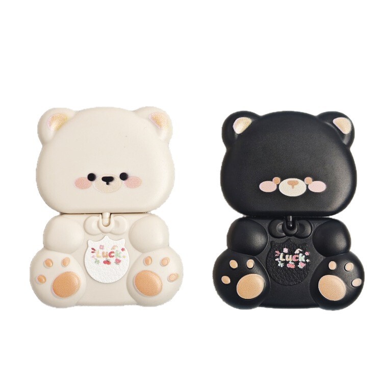 携帯電話ホルダーかわいい 360 度回転クマ漫画 KT 猫ホルダー化粧ミラー携帯電話ケースホルダーが付属しています|undefined