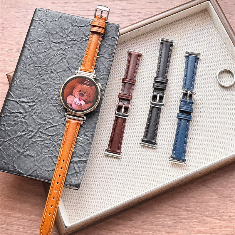 Oil Wax Cowhide Strap Suitable for Huawei Gt6 Watch Gt5 Bracelet Watch4 Female Fit4 Xiaomi 9/10Pro
