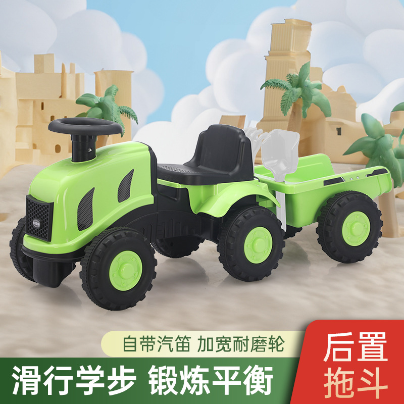 Nuevo bebé grande simulación tractor patina con cucharón de ingeniería manual para enviar pala adecuada para bebés de 1 - 4 años