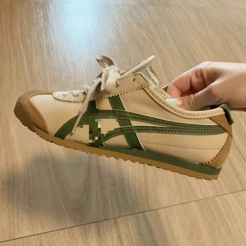 Putian High Version Tiger Onitsuka Tiger Slip-On Casual Cowhide Sneakers for Men and Women Slip-On White Sneakers