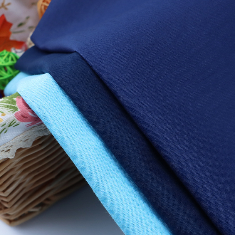 Guangzhou en stock 317 # tela de algodón de lino liso color sólido tela de algodón de lino primavera y verano estilo étnico tela de vestir image 6