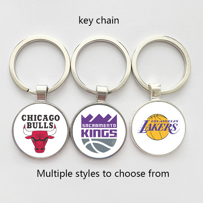 NBA Team Logo Keychain Time Gem Alloy Pendant Bag Car Key Pendant Basketball Fans Gift NBA Team Logo Keychain Time Gem Alloy Pendant Bag Car Key Pendant Basketball Fans Gift