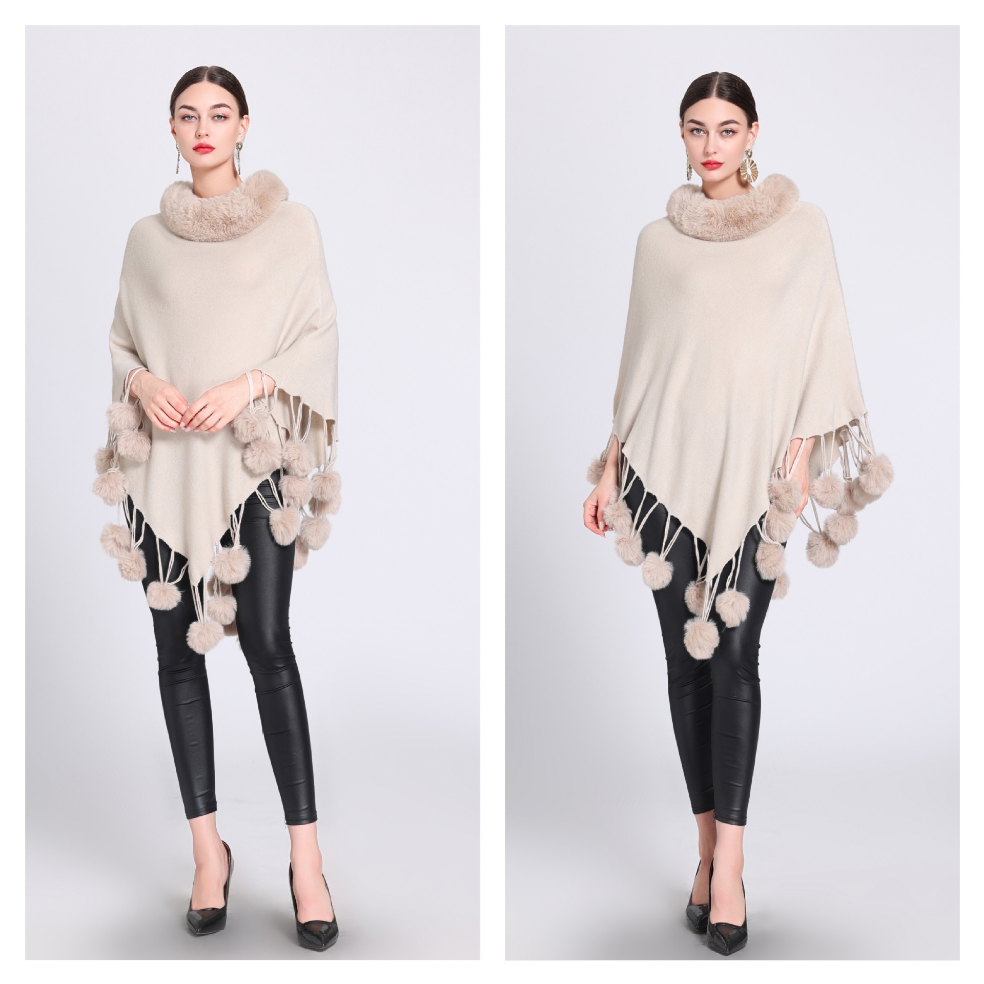 Women's Simple Style Solid Color Imitation Cashmere Polyester Tassel Shawl display picture 17