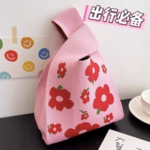 网红爆款针织时尚手提包女婚礼伴手礼袋 日常休闲百搭手提包