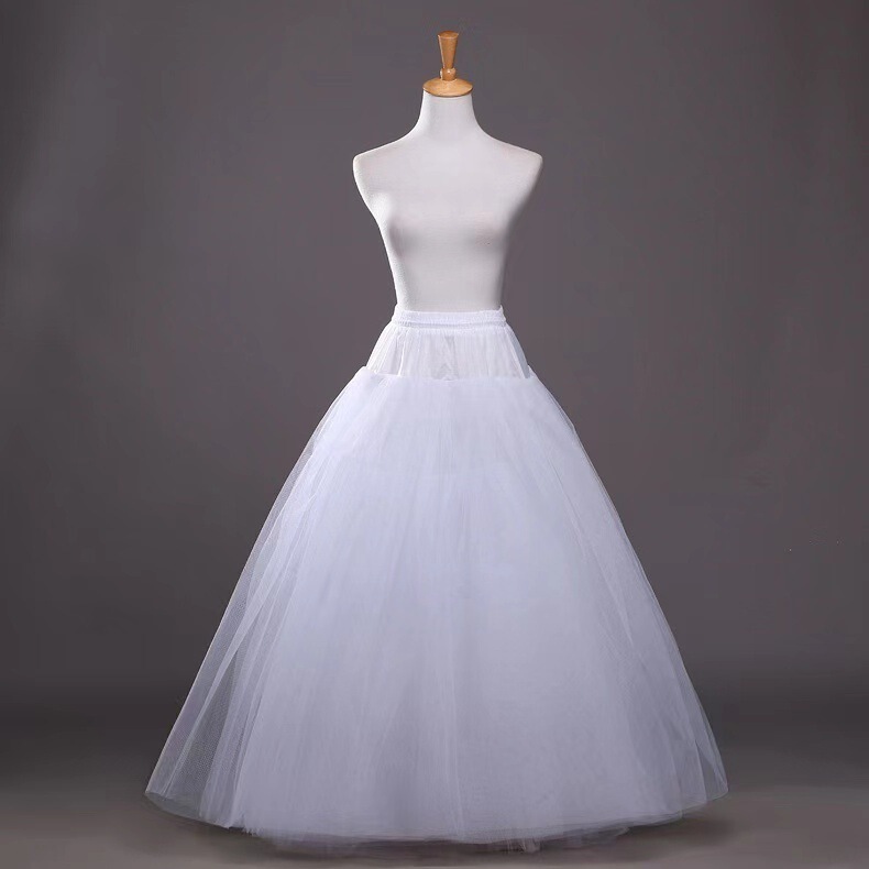 Foreign trade 4-layer boneless hard yarn wedding dress skirt support wholesale bridal wedding performance ring-free multi-layer fluffy underskirt