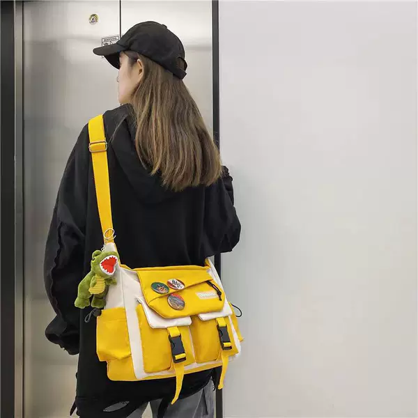 Factory Wholesale Customized Crossbody Bag Men's Trendy Brand Large Capacity New Ins Shoulder Bag Japanese Style Casual Messenger Bag