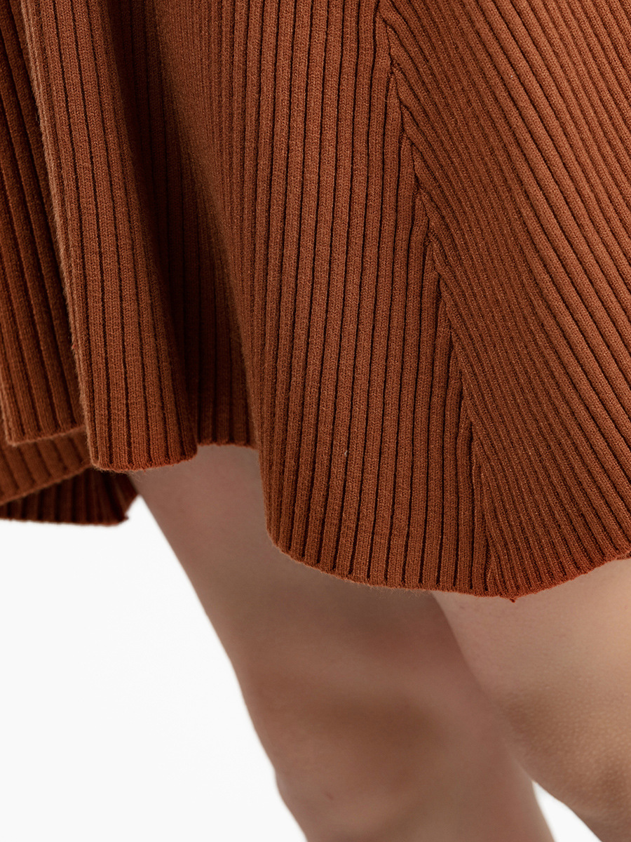 Gonna in maglia da donna, gonna a trapezio, gonna a vita media, gonna a trapezio, gonna a vita alta, gonna a trapezio ..._voghion.com