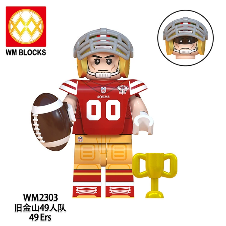 WM 6133 серия Rugby, детский собранный набор строительных блоков и плиток, игрушки в сумке, смешанная партия 2303-2310