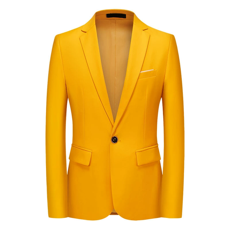 Pink yellow classic suit jacket