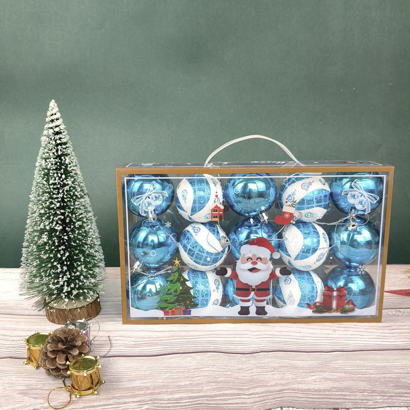 El comercio exterior se vende bien, juego de bolas de espuma de bolas de Navidad rojas, juegos de bolas de nieve coloridas de pino, adornos de árbol de Navidad de 6 cm