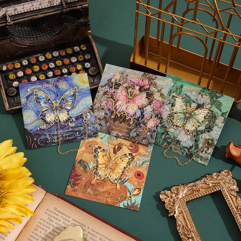 Yujian Eslite Creative Butterfly Metal Bookmark Butterfly Painting Series Student Gifts High-Looking Cultural and Creative Souvenirs