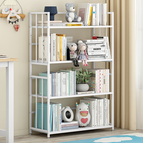 Bookshelf simple floor-standing multi-layer storage storage bookcase combination creative iron storage rack home children's bookshelf