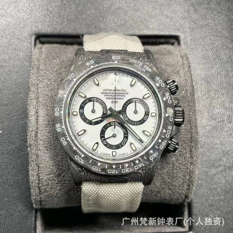 Clean Factory Cosmic Chronograph Daytona Series Diw Mechanical Watch Fully Automatic 4130 Movement Carbon Fiber Watch
