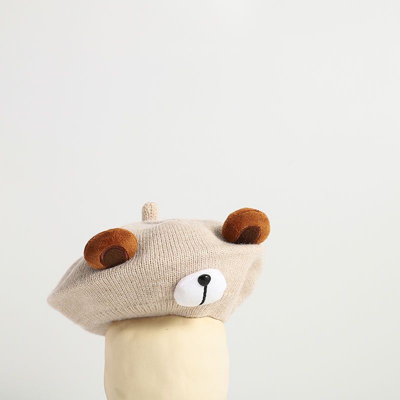 Children Unisex Cartoon Style Cute Simple Style Bear Beret Hat display picture 4