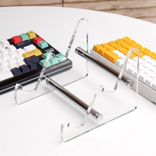 New acrylic keyboard display stand removable transparent computer tray stand 3-layer elevated tilting keyboard stand