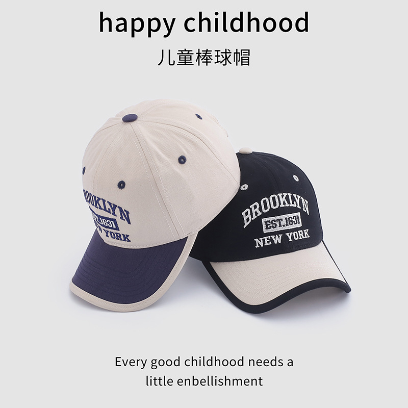 Primavera y otoño ins sombrero de béisbol para niños coreanos sombrero de verano para niñas sombrero de sol para niños casuales sombrero de boca de pato de moda