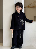 Осеннее ханьфу для мальчиков, комплект, детская одежда, китайский стиль