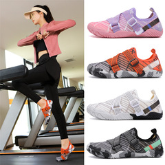 Indoor fitness shoes for women, soft-soled, shock-absorbing, silent, non-slip rope skipping shoes for men, lightweight and breathable yoga shoes, squat and deadlift shoes