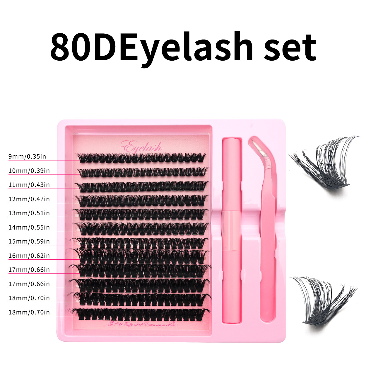 Juego de 3 piezas de pinzas de pegamento de 12 filas 80D