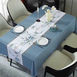 桌布防水防油免洗ins风北欧网红长方形餐桌布pvc茶几台布学生桌垫
