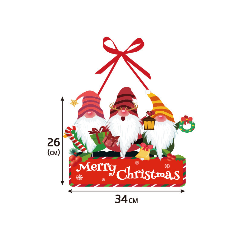 アマゾンの新しいクリスマスの装飾のドアの幅の扉は新年のパーティーのクリスマスの飾りの雪だるまのクリスマスツリーの扉を掛けます。|undefined
