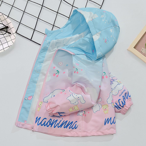 Girls' jacket, children's windproof softshell clothing for climbing, outdoor wear for girls, 2025 spring and autumn style for girls.