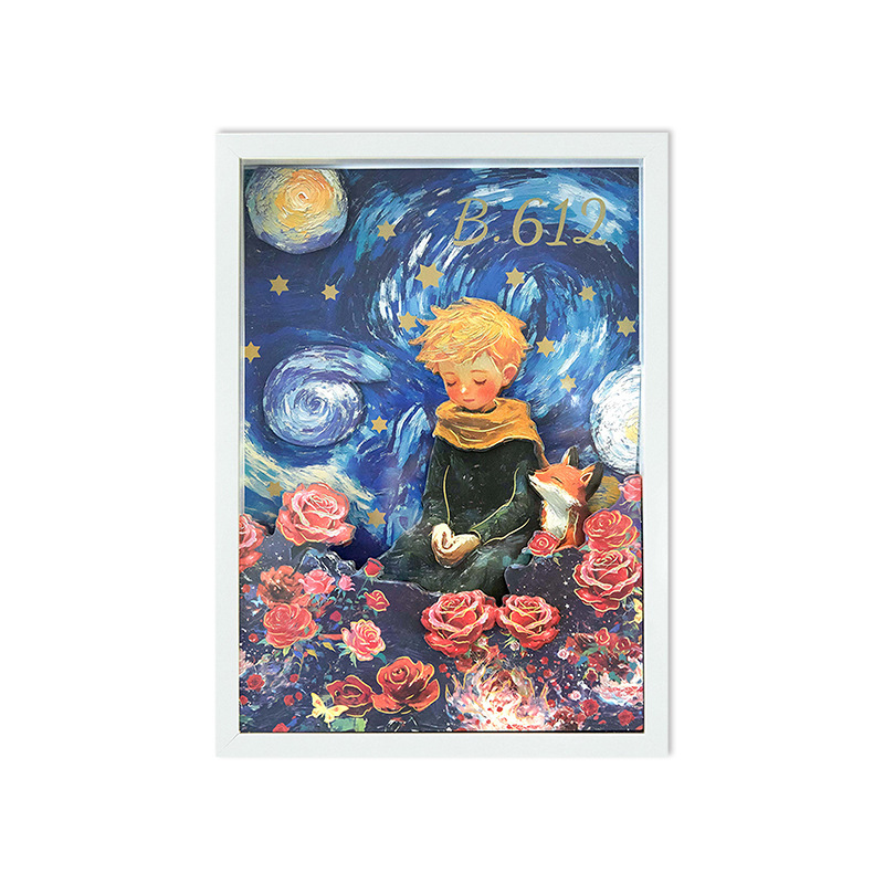 Recoge el rompecabezas tridimensional de múltiples capas Rose Star Wish Series Personajes literarios originales Rompecabezas de regalos navideños para estudiantes