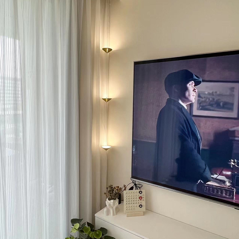 Living room aisle background wall chandelier Nordic designer creative model room Exhibition Hall LED bedroom porch floor lamp