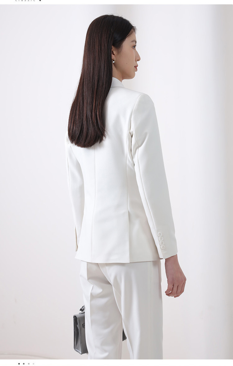 Áo vest blazer nữ hai hàng khuy dáng mỏng mùa hè, phong cách công sở cao cấp — Màu đen [quần trên] chi tiết 16