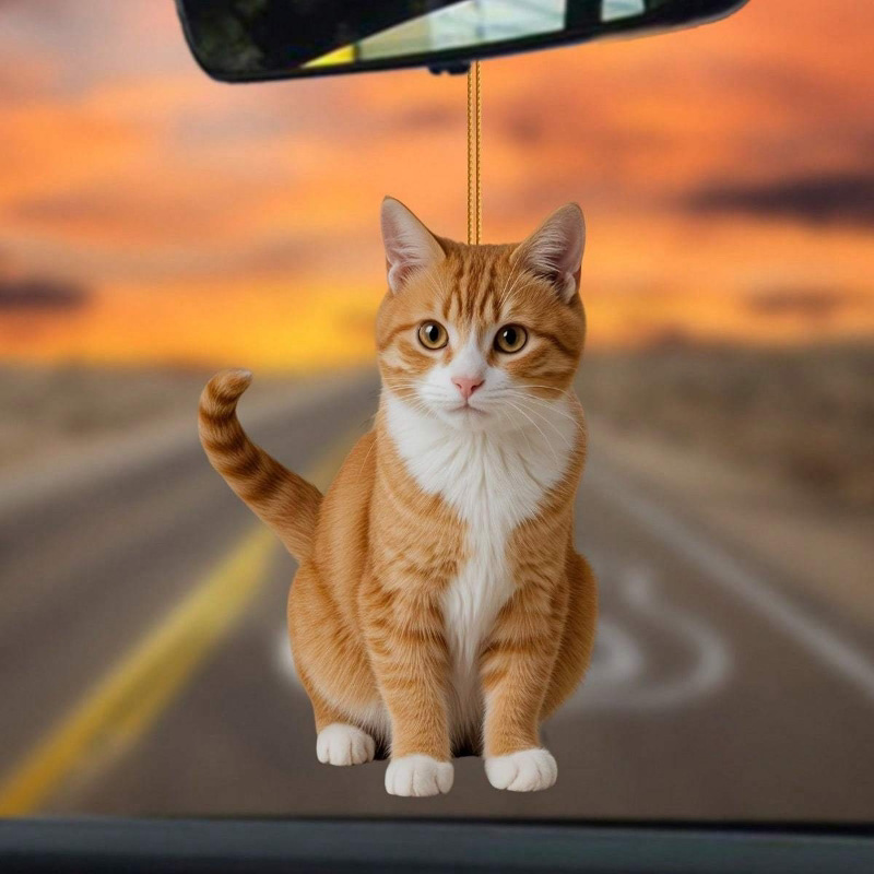 Nuevo acrílico plano transfronterizo perro decoración de automóviles colgante image 11