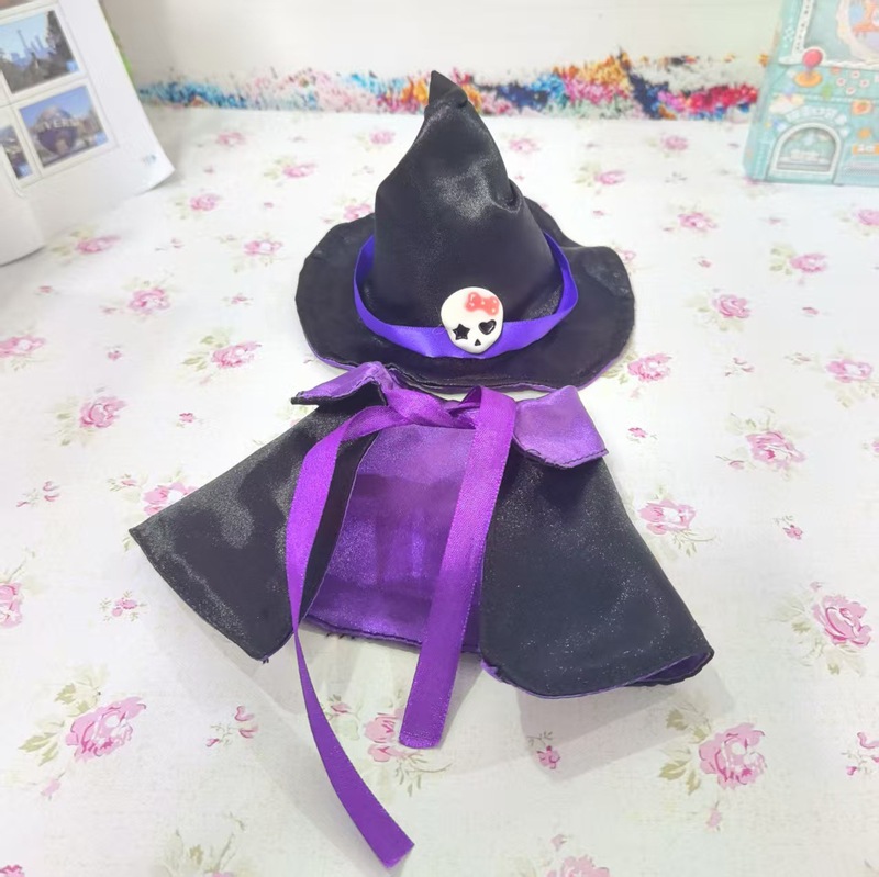 一二三代15CM拉布布挂件万圣节南瓜衣服背带裤黑帽毛绒玩具服装|undefined