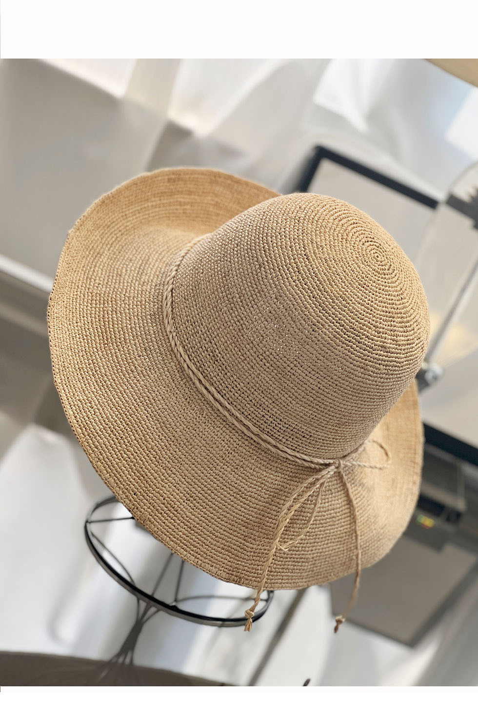 210g Weight Straw Hat Hats Type Holiday, Outdoor, Street Occasion raffia Material Heart Shape, Flower Pattern Summer, Spring Season Women's Gender Hawaiian, Tropical Style Curved Eaves Rim Women's Hawaiian Tropical Heart Shape Flower Curved Eaves Straw Hat 2