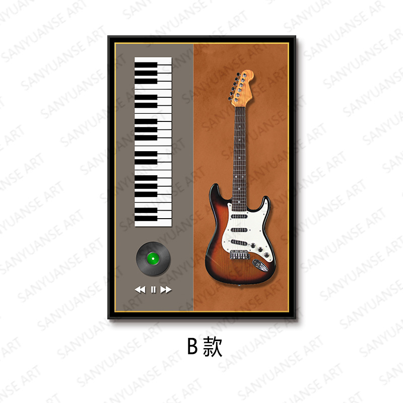 Guitarra simple, instrumento musical, decoración, pintura de carteles, piano, dormitorio de niños, pintura colgante, pasillo de entrada, mural, pintura de decoración de sala de estar