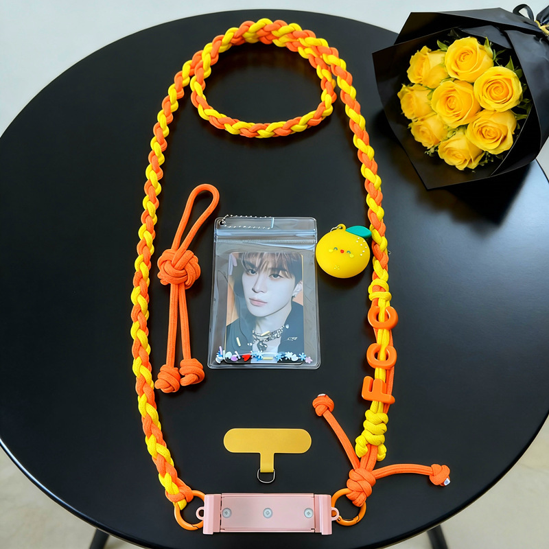 Fan Chengcheng Celebrity Fan Merchandise Woven Phone Lanyard Crossbody Strap Anti-Lost Phone Chain Keychain Wholesale