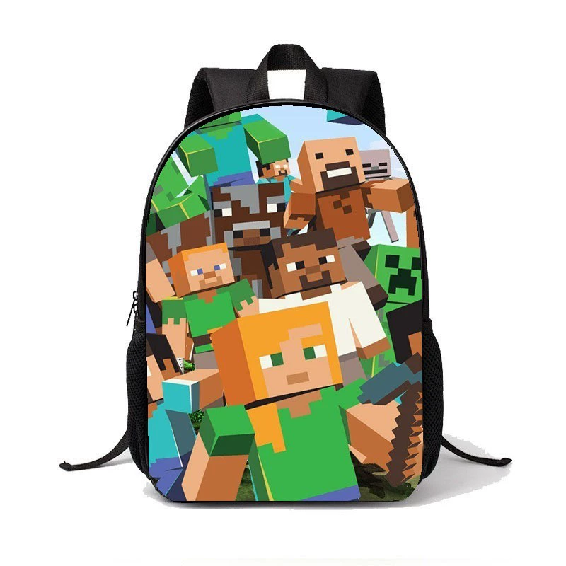 Новая печать рюкзака школьника Minecraft начальная школа мультфильм MINECRAFT рюкзак повседневный и легкий для мужчин и женщин
