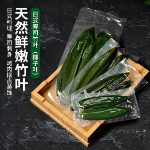 Sushi Decoration Fresh Bamboo Leaf Pendulum Plate Decoration Fresh Zongzi Leaf Japanese Cuisine Bamboo Leaf Sashimi Bamboo Leaf Sushi Grass