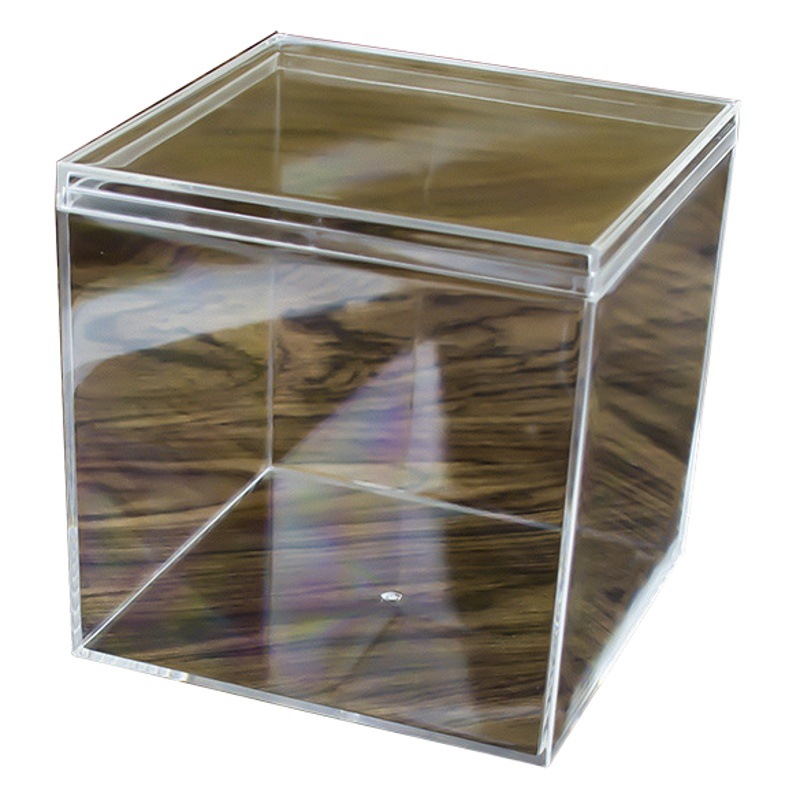 Caja de plástico cuadrado de alta transparente Douyu caja de alimentación mini caramelo Delgado cristal barro caja de embalaje al por mayor