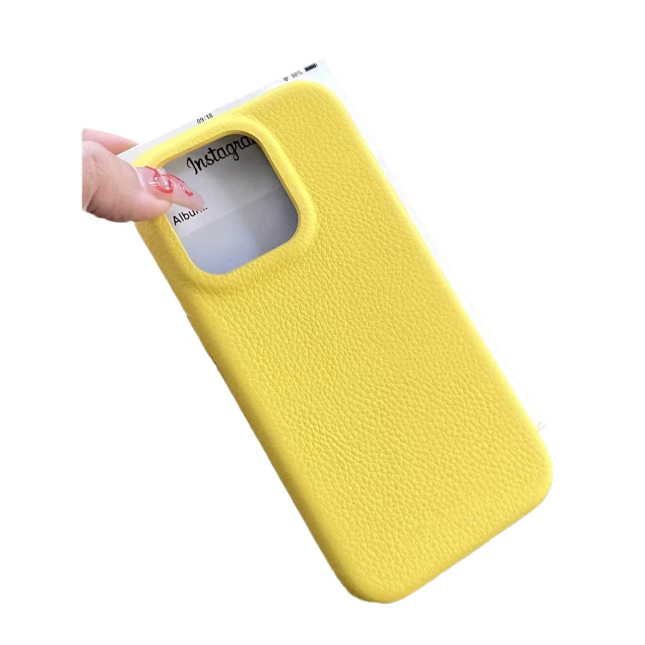 Чехол для телефона (Apple) 16 Pro/16 Pro Max — ТПУ с кожезаменителем, защита от падений