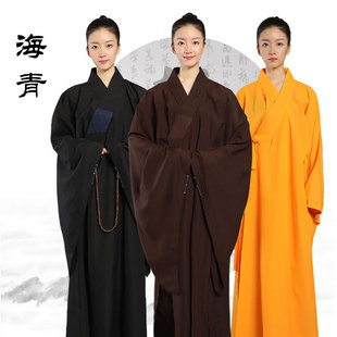 海青居士服女士法会海清僧衣服僧服长衫袈裟大褂和尚服男款咖啡色-阿里巴巴
