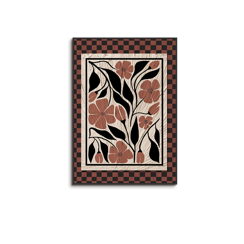 Pintura de decoración de sala de estar de estilo medio, pintura de pared de fondo de sofá de viento silencioso, pintura colgante francesa de Maillard, mural de pasillo de entrada